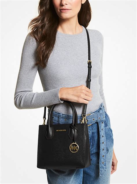 michael kors mercer md leather duffle|Mercer Medium Pebbled Leather Crossbody Bag .